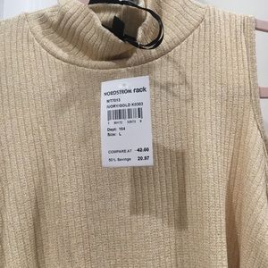 Gold cold shoulder sweater from Nordstrom rack